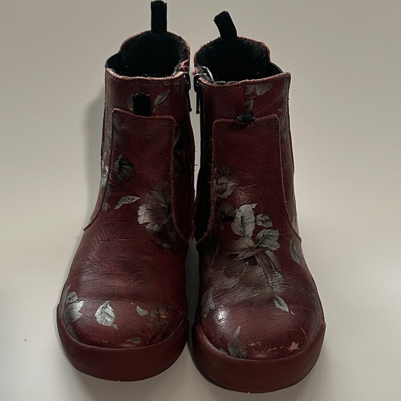pediped Maroon Floral Kids Boots - Picture 5 of 6